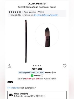 Laura Mercier secret camouflage concealer brush!